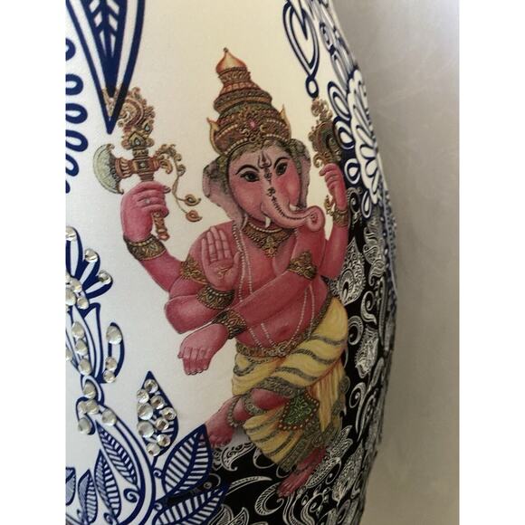 Clover Canyon Henna Print Dress Bodycon Neoprene Scuba Sheath Shiva Hind… - Picture 7 of 13